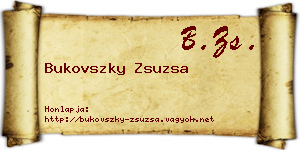 Bukovszky Zsuzsa névjegykártya
